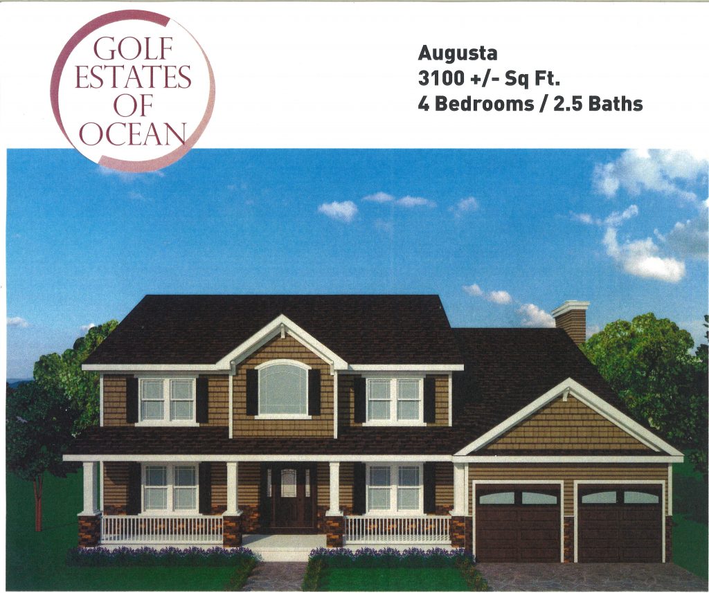 The Augusta model is approximately 3100 SF and has 4 bedrooms and 2.5 baths