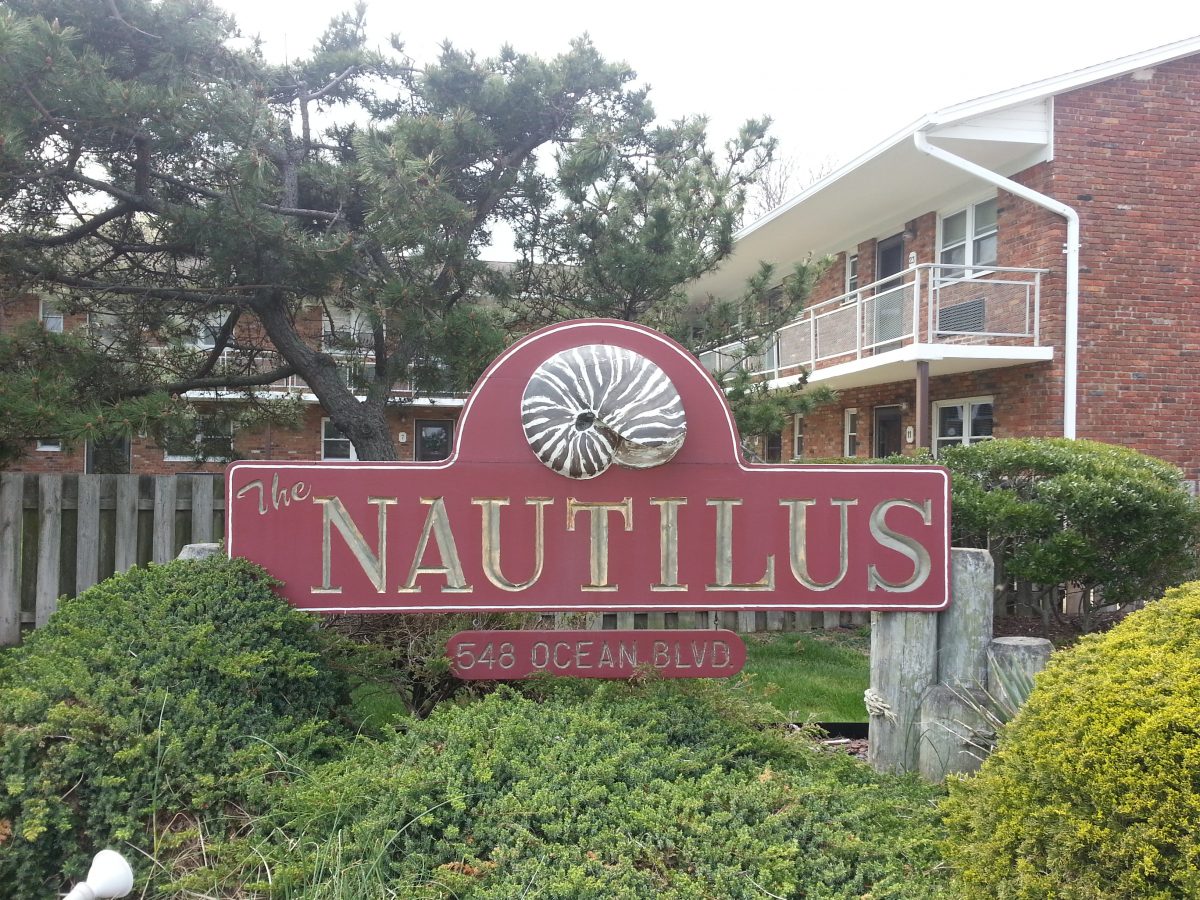 The Nautilus condos are located at 548 Ocean Blvd, one block from the each in West End Long Branch