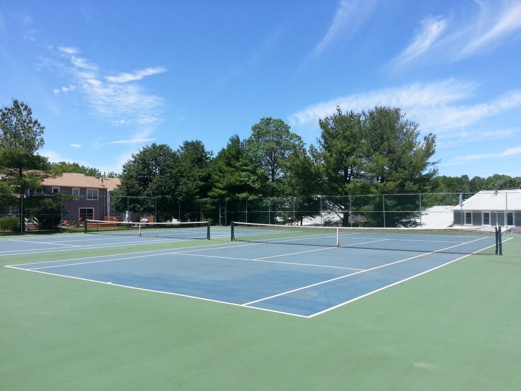 Tinton Woods in Eatontown has two beautifully cared for tennis courts for residents to use