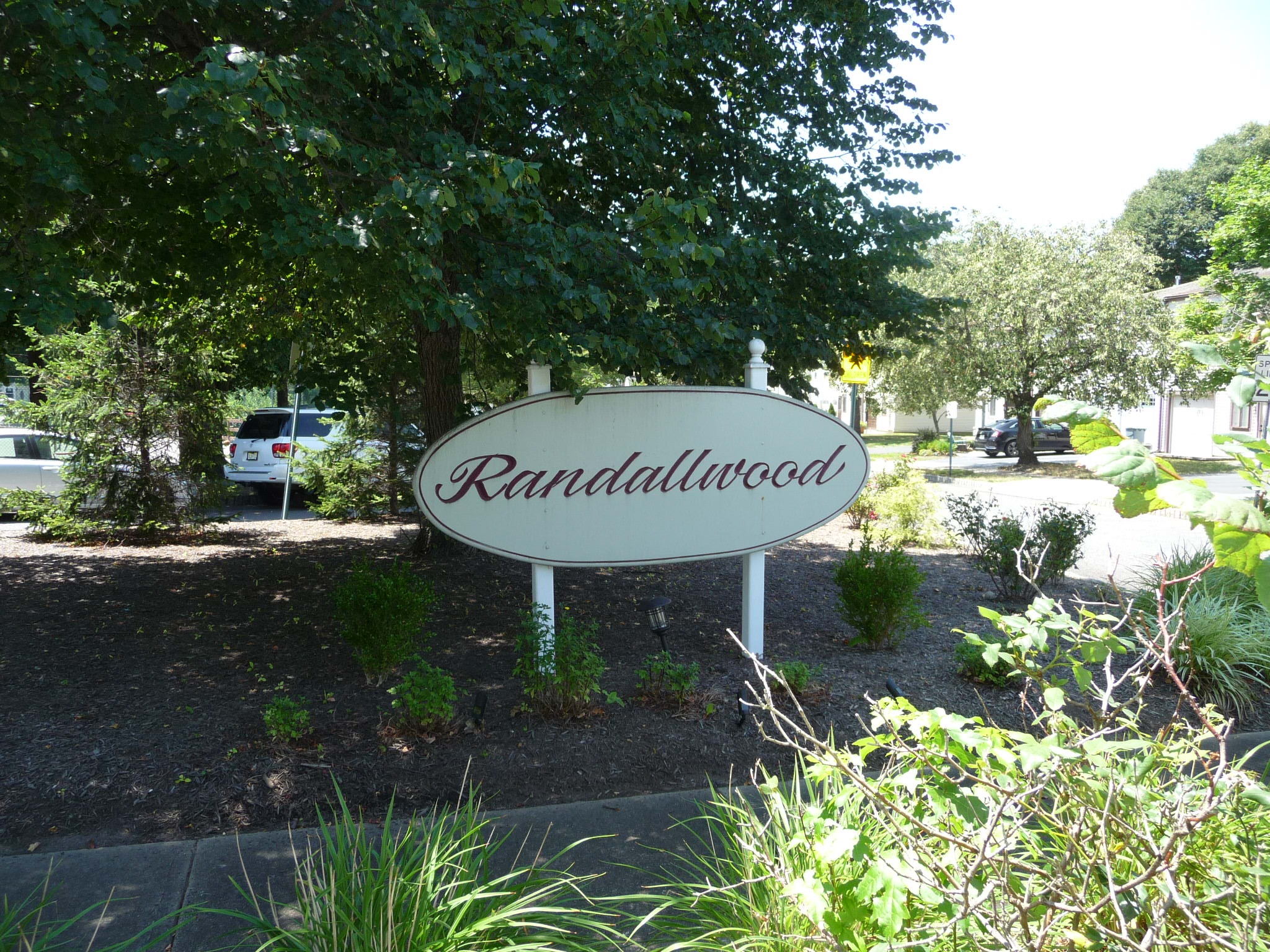 Entry sign to Randallwood Townhouses.