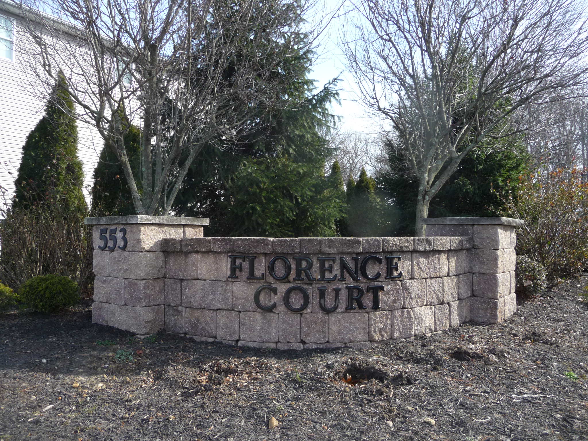Entrance sign to Florence Court.