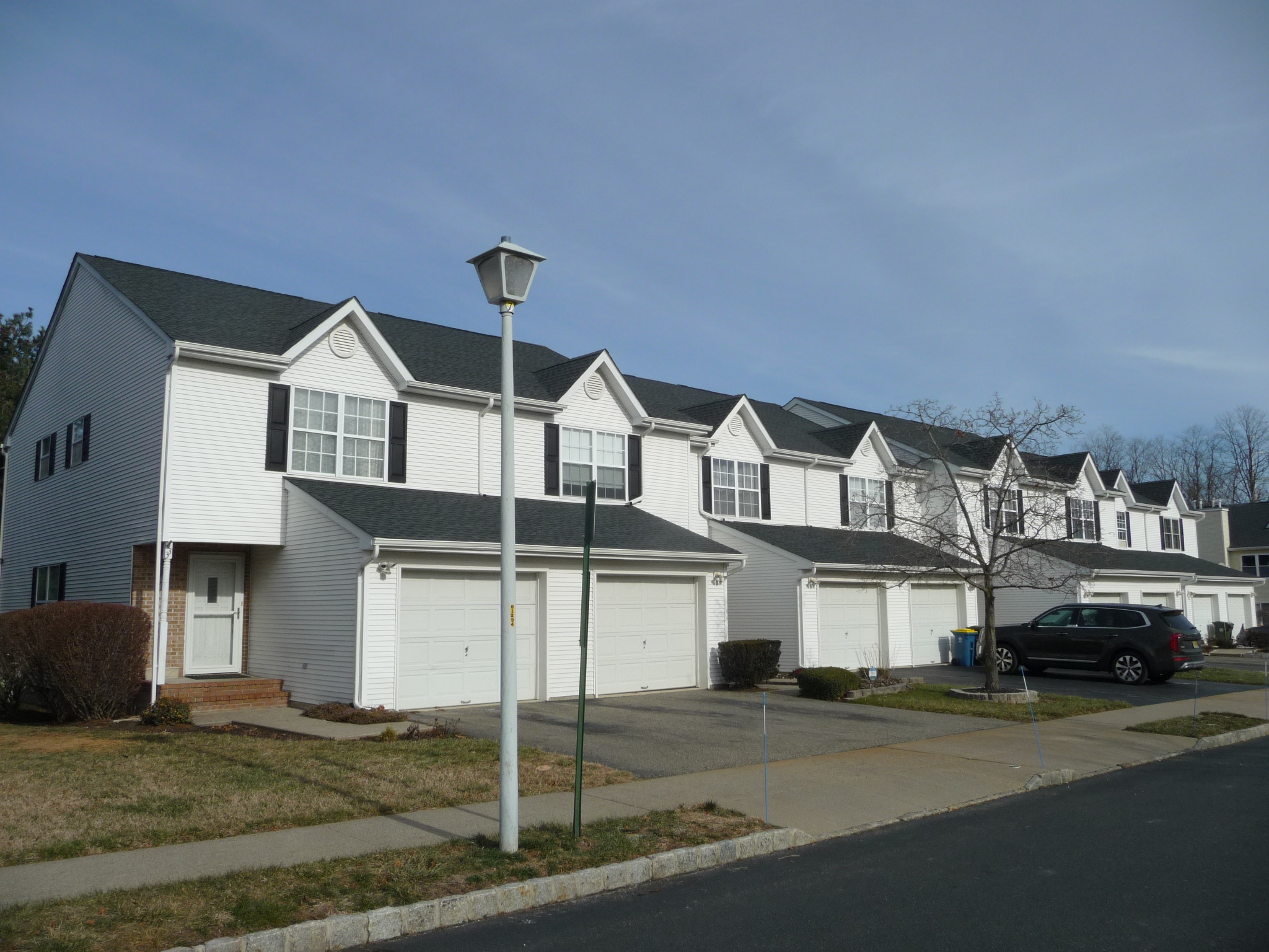 A row of townhouses in The Crossings at Aberdeen.