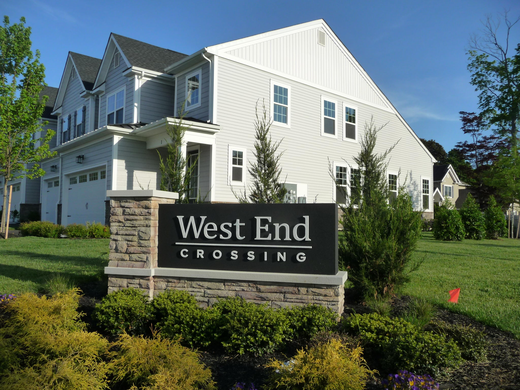 The model homes at West End Crossing in West Long Branch, NJ.